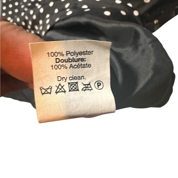 J.Crew Black White Polka Dot Dress Women’s Size 16 - Picture 7 of 7